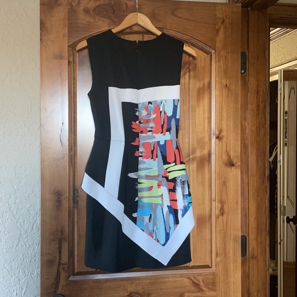 BCBG Max Azria fitted dress with asymmetrical overlay - Picture 2 of 3